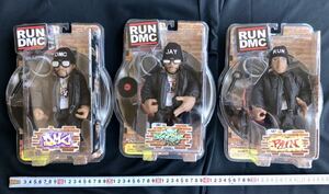 未開封 保管品！RUN DMC Figure MezcoToys / メズコ社 7inch フィギュア 2002年製 RUN / D.M.C. /Jam Master Jay 3体セット 日焼け無し