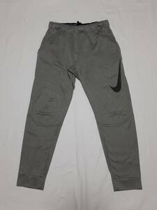 NIKE ナイキ THERMA-FIT サーマ グラフィック テーパード ロングパンツ size M グレー 美品 800319 裏起毛