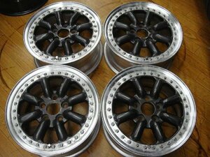 ブラックレーシング　14インチホイール4本セット　14x6.5J　5H　PCD100　OFF43　川越