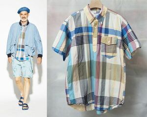 19SS Engineered Garments エンジニアードガーメンツ Popover BD Shirt Big Madoras Plaid プルオーバー 半袖 シャツ XS マドラス チェック