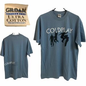 COLDPLAY コールドプレイ 2005s TWISTED LOGIC TOUR ツアーTシャツ バンドTシャツ ヴィンテージTシャツ M ライトブルー GILDAN アーカイブ