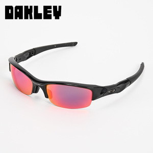 326-26◆OAKLEY/オークリー FLAK スポーツサングラス ブラックフレーム 専用メガネケース付き