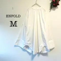 1771【ENFOLD】ワイドスリーブチュニックブラウスシャツ(M)袖調整可能