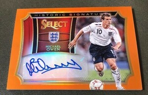 2015-16 PANINI SELECT SOCCER HISTORIC SIGS Michael Owen AUTO #/149 LIVERPOOL イングランド代表