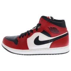 NIKE (ナイキ) AIR JORDAN 1 MID CHICAGO BLACK TOE 554724-069 エアジョーダン1 シカゴ ブラック トゥ ミッドカットスニーカー ブラック/レッド US11.5/29.5cm