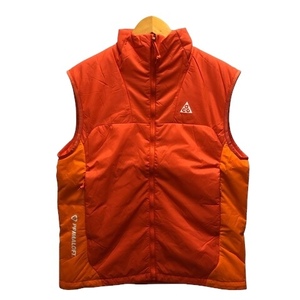 未使用品 ナイキ NIKE エーシージー ACG ADV プリマロフト ベスト DQ5778-891 オフネック 中綿 無地 裏地 ノースリーブ M 橙 白 メンズ