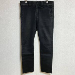 【Dickies】デェッキーズ ブラックデニム ジーンズ ブラック系 黒系 ロゴ ストリート パンツ ストレッチ 細身 スリム サイズw30/Y8878FF