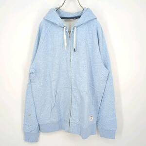 M Carhartt ジップアップパーカー ライトブルー パイル 長袖 リユース ultramto pa0345