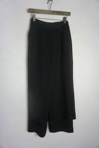 美品 ENFOLD エンフォルド ワイド スカート アシンメトリー パンツ TROUSERS 300ES231－0160 黒 サイズ 36 1207O★4