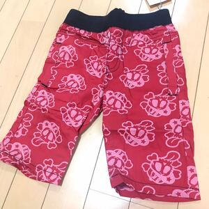 新品◆舌出しドクロ◆ハーフパンツ◆100 スカル ◆涼しいコットン