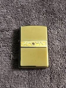 ZIPPO ジッポー　ジッポ　オイルライター　ゴールド　金色　石付き　未使用品　未開封品　2005年製