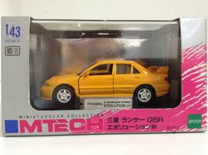 三菱 ランサーGSR エボリューションIII ランエボ3 CE9A 1995年式 1/43 約10cm MTECH エポック ダイキャスト ミニカー 新品同様品