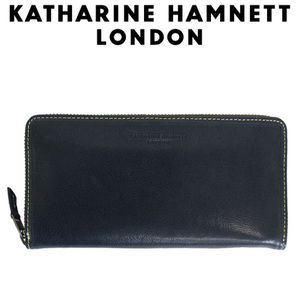 KATHARINE HAMNETT LONDON (キャサリンハムネット ロンドン) 490-58204 LINEMAN2 ラウンドファスナー ロングウォレット 全3色 03コン