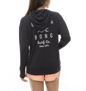 ★送料無料★2024春夏 新品【BILLABONG/ビラボン】LOOSE ZIP UP HOODED RASHGUARD ジップラッシュパーカー BLK レディースM BE013-862