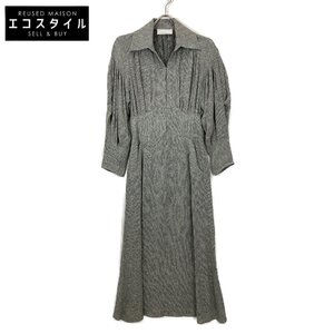 Mame Kurogouchi マメクロゴウチ グレー MM22FW-DR011 Stripe Jacquard Dress グレー 1 ワンピース アセテート レディース 中古