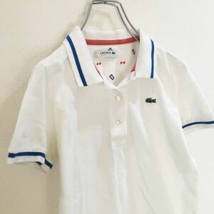 現行品 ファブリカ◆お洒落な逸品◆LACOSTE/ラコステ ポロシャツ ゴルフ ホワイト 白 レディース 34 ON1852 半袖