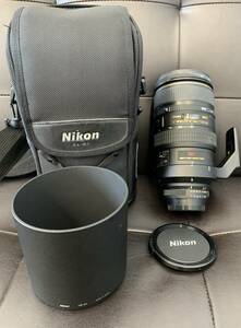 #14063　【コレクター必見♪♪】☆★ニコン Nikon AF VR-NIKKOR 80-400mm F4.5-5.6 D ED/Nikon　HB-24　ケース付き 動作未確認 レンズ★☆