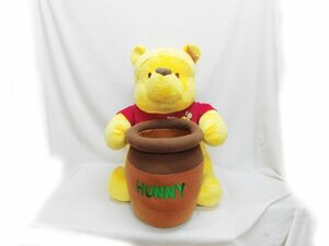 ★Disney ディズニー Winnie the Pooh くまの プー さん ぬいぐるみ 大 はちみつ ツボ 上海 高さ約52ｃｍ インテリア キャラクター★/H