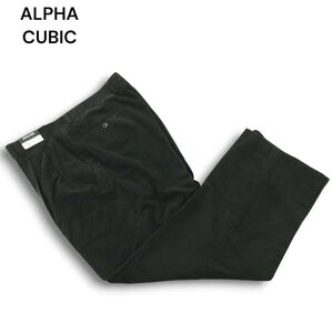 【新品 未使用】 ALPHA CUBIC アルファキュービック 秋冬 ストレート スラックス パンツ Sz.88　メンズ ダークグリーン　A4B05397_A#Q