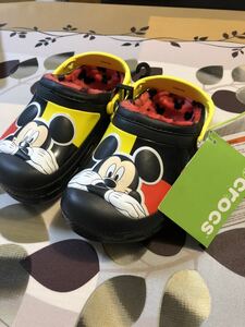 クロックス キッズ cc Mickey lined clog 黒