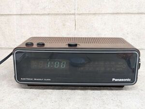 hh431● 【動品】パナソニック/Panasonic デジタル時計付FM/AMラジオ RC-300 目覚まし時計 据え置きラジオ 昭和レトロ/60