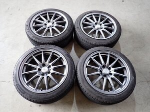 YS14340【送料無料225/45R18】クラウン等 中古スタッドレスセット ブリヂストン VRX3 ★18×8J 114.3/5H ET40★