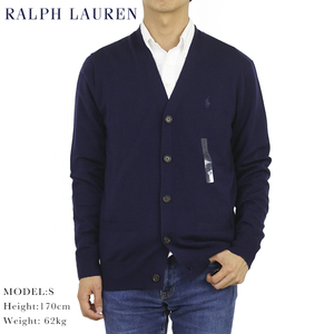 新品 アウトレット C46 Lサイズ メンズ メリノウール カーディガン 紺 NAVY polo ralph lauren ポロ ラルフ ローレン 