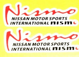 数量限定セール品　 NISMO　NISSAN MOTOR SPORTS INTERNATIONAL　NISMO　白系 ロゴ　 ２セットステッカー