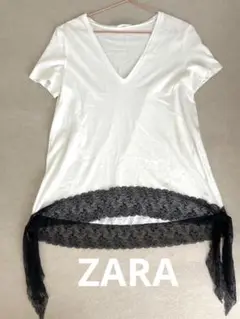 美品　ZARA ザラ　Tシャツ　レース　Mサイズ