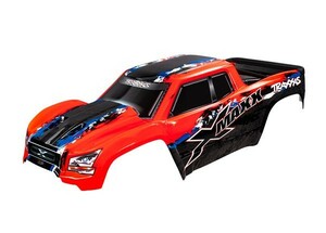 TRAXXAS#トラクサス.com X-Maxx 車種別適合MODEL# 77086-4 ペイント ボディ シェル フレーム付き MODEL# 7811R 赤