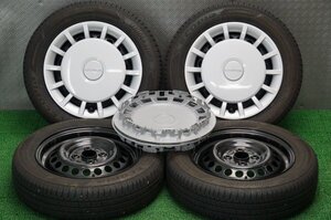 ダイハツ　純正　キャンバス　軽　100/4H　14インチ　4.5J　スチール　NH200C　155/65R14　22/23年　タイヤホイールセット　55