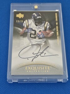 【25シリ直書きオート】LaDainian Tomlinson 2007 Upper Deck Exquisite Collection Inscriptions auto #13/25 アイシールド21