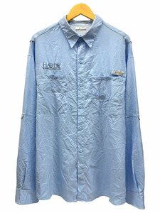 Columbia (コロンビア) PFG 長袖フィッシングシャツ ナイロン FM7253 水色 XL メンズ (DESE) /036