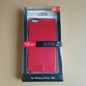 ◎ELECOM iPhone 6 Plus用 ソフトレザーカバー/オープン 液晶保護フィルム セット レッド　PM-A14LPVLRD