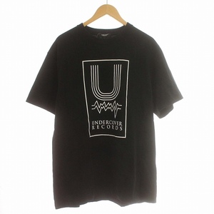 アンダーカバー UNDERCOVER Tシャツ 半袖 ロゴ カットソー 3 L相当 黒 ブラック /☆G メンズ