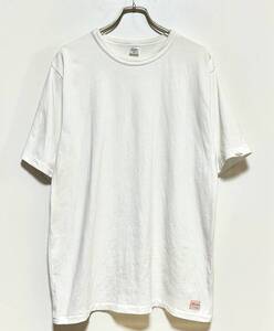 【美品】PRESTONS ヘビー＆タフ クルーネック Tシャツ（XXL）2XL 白 プレストンズ バインダーネック アメカジ 半袖 丸首