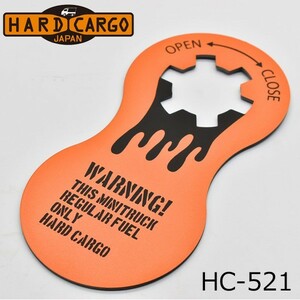 HARD CARGO フューエルフラップ オレンジ 現行軽トラ 全車種 給油口の液だれを防ぐ 軽トラック用 マット ハードカーゴ HC-521