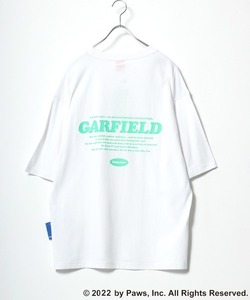 「Salong hameu」 「sequence」半袖Tシャツ「GARFIELDコラボ」 M ホワイト メンズ