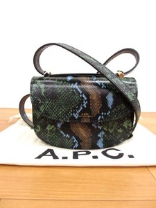 美品 A.P.C. アーペーセー GENEVE MINI ジュネーヴ ミニ ショルダーバッグ クロスボディ パイソンプリント ジュネーブ