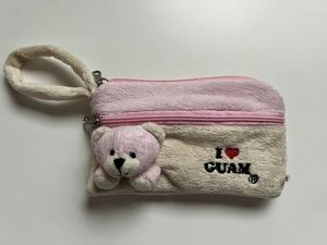 グアム　クマさんポーチ　IGUAM ピンク小物入れ