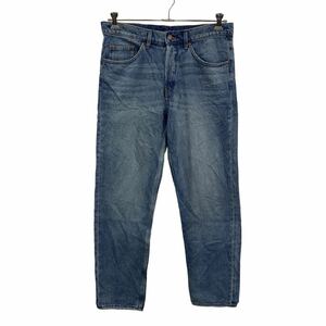 デニムパンツ W32 ブルー ストレート ボタンフライ 古着卸 アメリカ仕入 2305-353