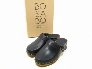 BOSABO / ボサボ レザーサンダル 木底 レディース サイズ : 38 ブラック