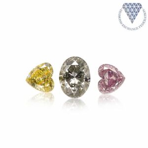 合計 0.57 ct 天然 カラー ダイヤモンド 3 ピース GIA 3 点 付 マルチスタイル / カラー FANCY DIAMOND 【DEF GIA MULTI】