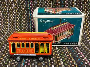 送料無料 Schylling Cable Car Trolley Tin Toy Ornament 貴重 ブリキ ケーブルカー
