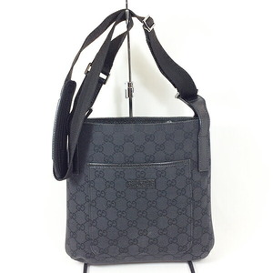 【中古】GUCCI グッチ GGキャンバス 122793 ショルダーバッグ ブラック系