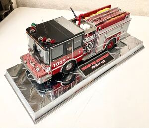 T309【中古】CODE3 1/32 FIRE ENGINE ハシゴ消防車 ダイキャスト 2000年 限定 レア 希少 ミニカー CHICAGO FIRE DEPT 箱無し エンジン102