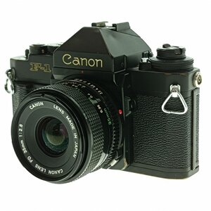 Canon キャノン 一眼レフ フィルムカメラ F-1 本体 ボディ 黒 レンズ FD 35mm 1:2.8 MF マニュアルフォーカス 光学機器 現状 中古