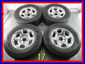 ■中古タイヤホイール■　リンカーン 17インチ 7.5J +13 5H 135 DUNLOP SJ8 265/65R17 112Q 冬 ST 激安 送料無料 J805