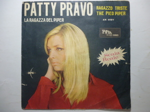 Patty Pravo パティ・プラヴォー / Ragazzo Triste / The Pied Piper /イタリア盤シングル / 1966年 デビュー曲　カンツォーネ　サンレモ