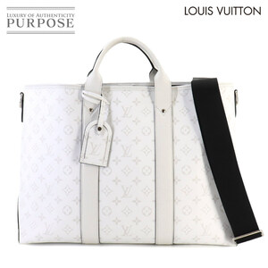 新品同様 ルイ ヴィトン LOUIS VUITTON タイガラマ ウィークエンド トート NM 2way ショルダー バッグ オプティックホワイト 90243383